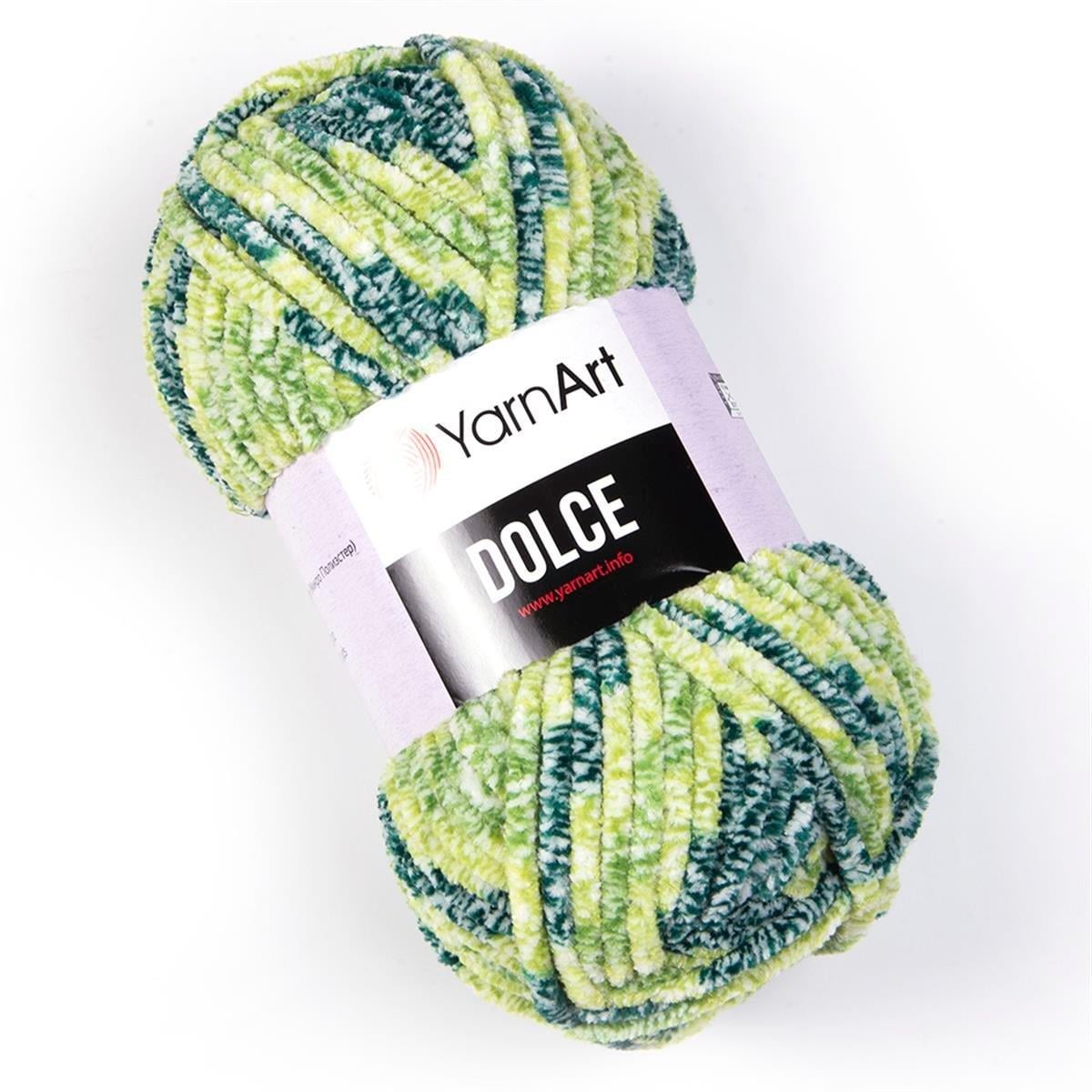 YarnArt Dolce Marbled Chenille Yarn 100g 808 – Super Soft Velvet Yarn for Amigurumi, Baby & Blanket Projects