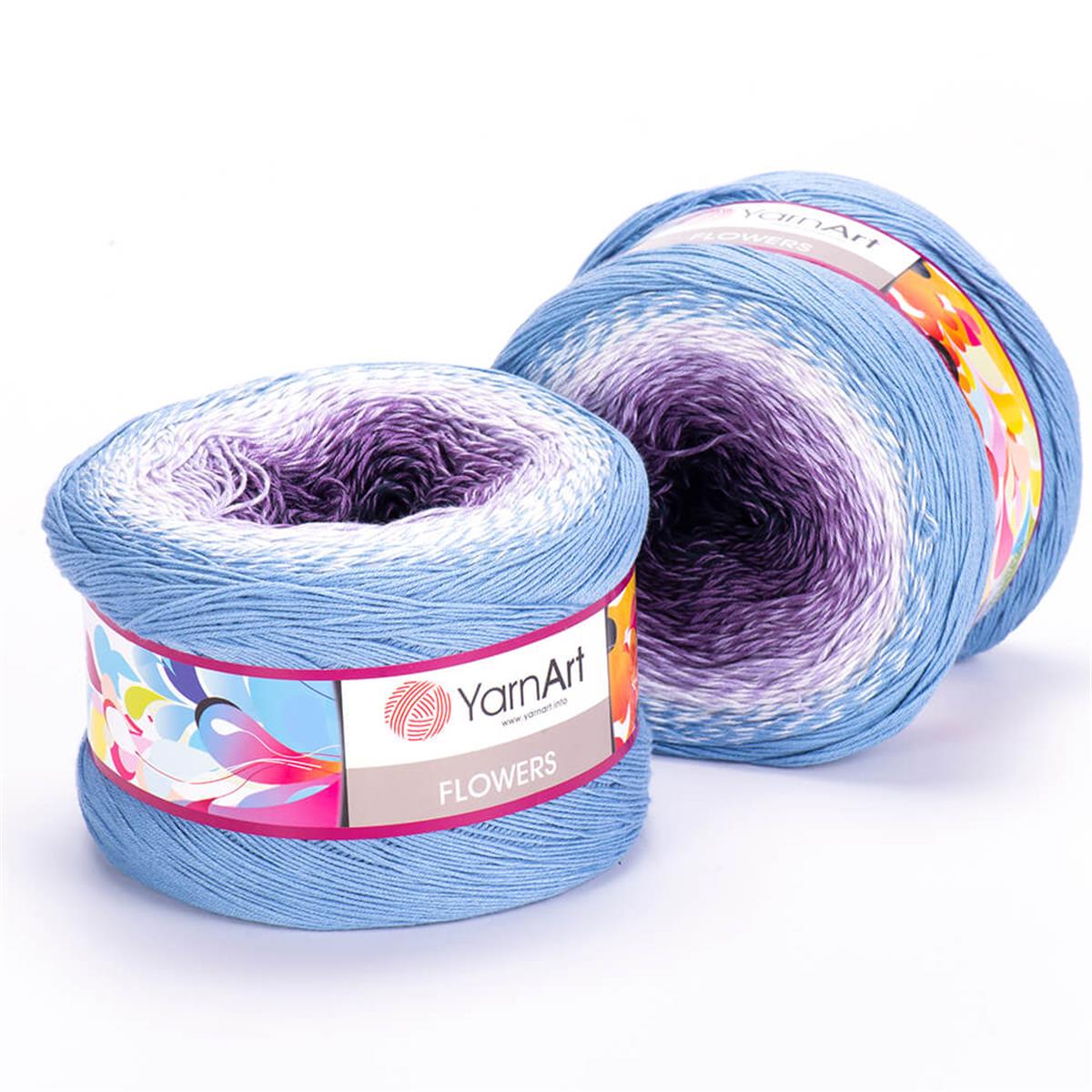 YarnArt Flowers Cake Yarn 250g  264 – Gradient Cotton Blend Yarn for Shawls, Scarves, Crochet & Knitting Projects