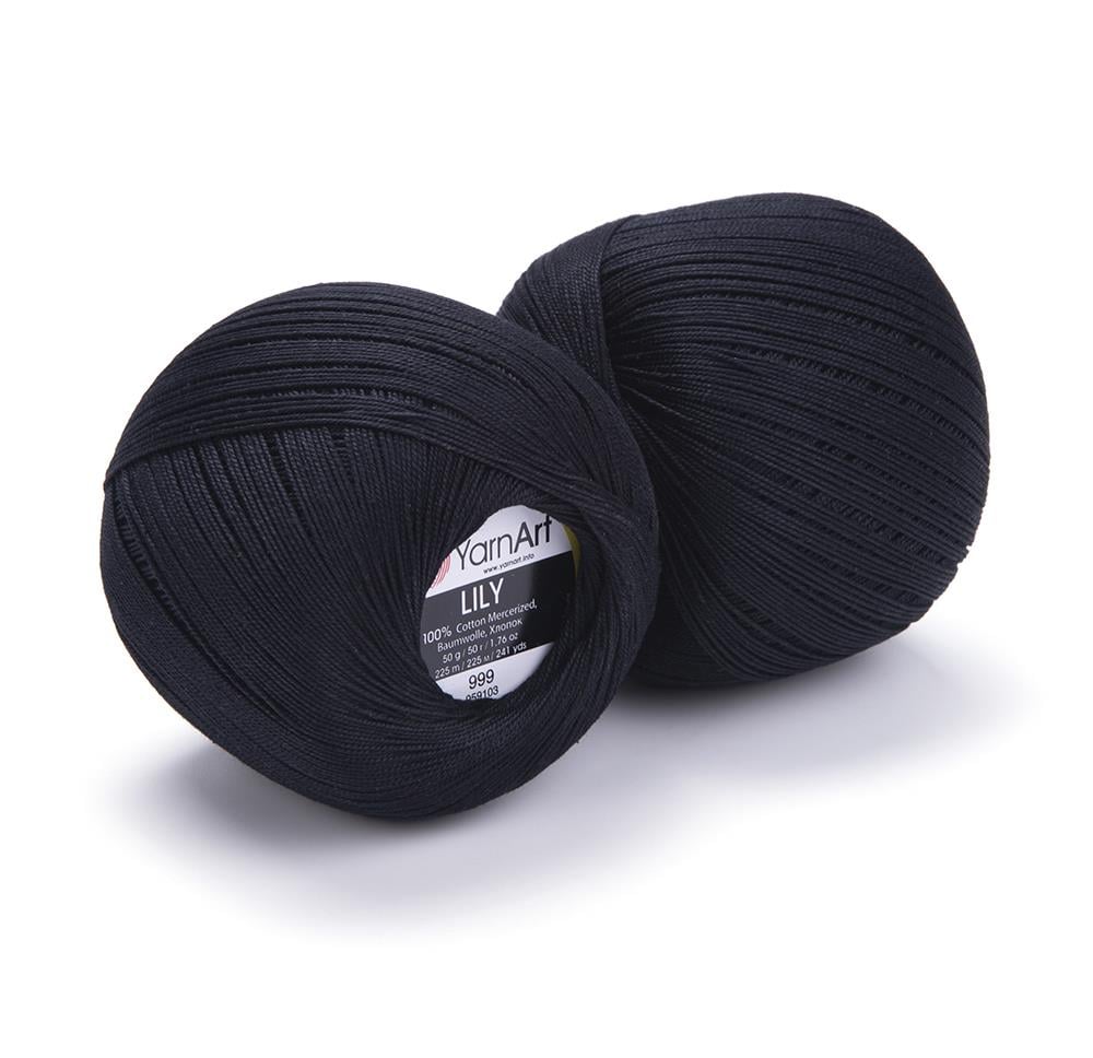 YarnArt Iris Yarn 25g 999 – Mercerized Cotton Lace Yarn for Crochet, Knitting, Motifs & Doilies
