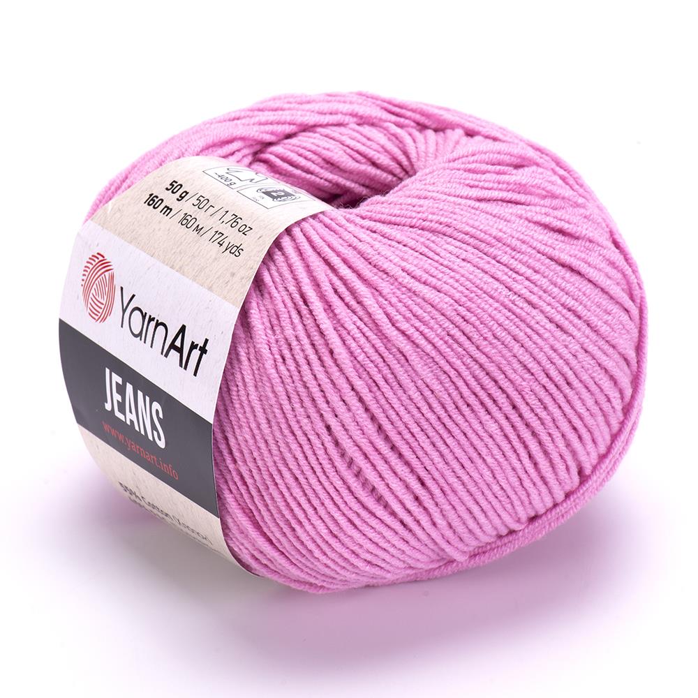 YarnArt Jeans 50g 20 Hot Pink – Soft Cotton Acrylic Yarn for Amigurumi & Crochet (160m)