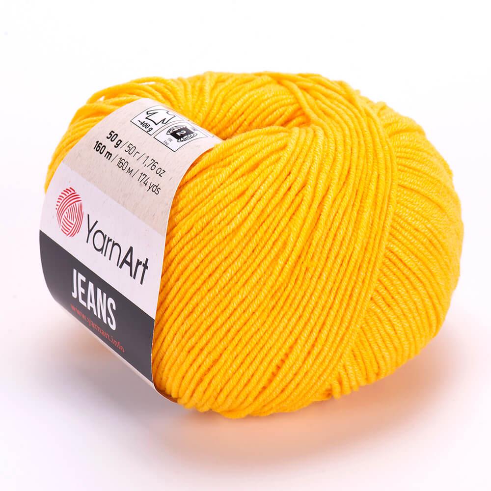 YarnArt Jeans 50g 35 Yellow – Soft Cotton Acrylic Yarn for Amigurumi & Crochet (160m)