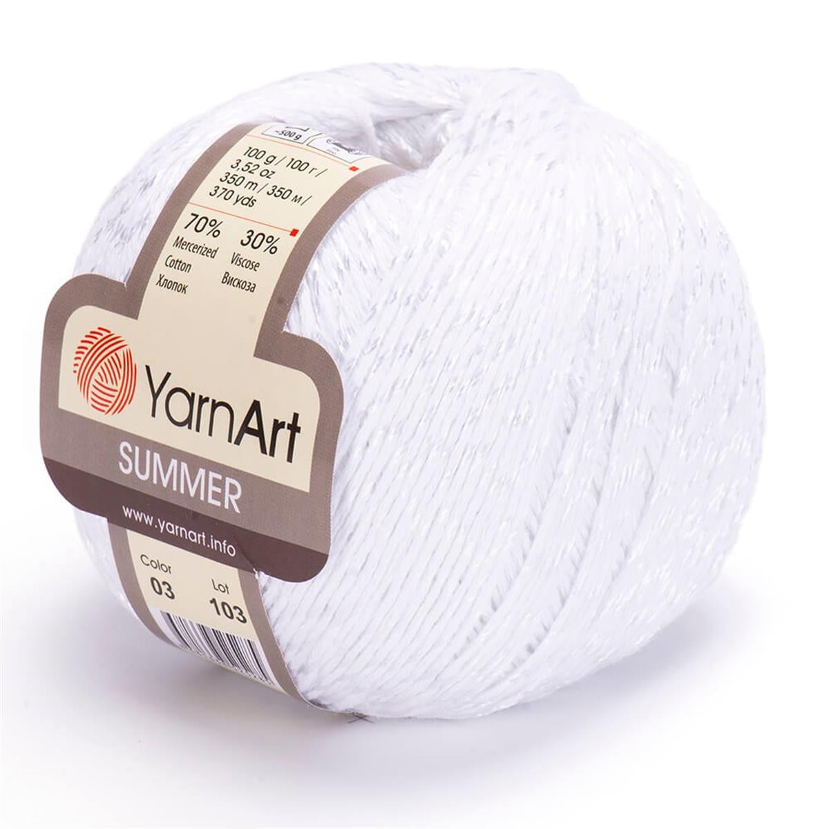 YarnArt Summer Yarn 100g 03 – Mercerized Cotton Blend Yarn for Summer Knitting & Crochet Projects