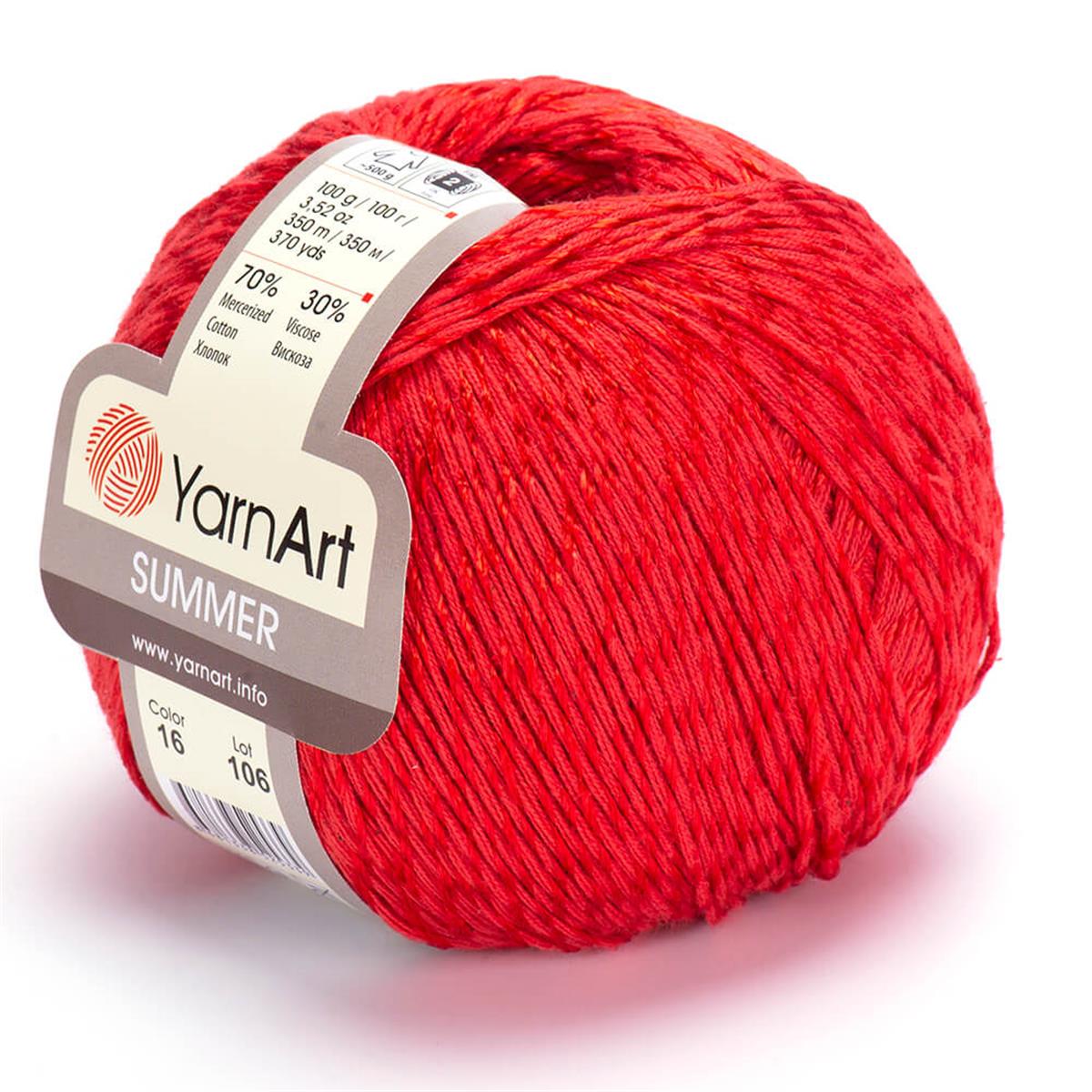 YarnArt Summer Yarn 100g 16 – Mercerized Cotton Blend Yarn for Summer Knitting & Crochet Projects