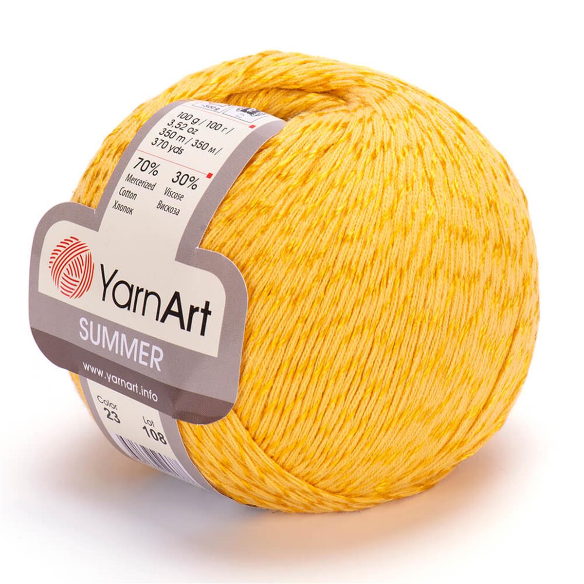 YarnArt Summer Yarn 100g 23 – Mercerized Cotton Blend Yarn for Summer Knitting & Crochet Projects