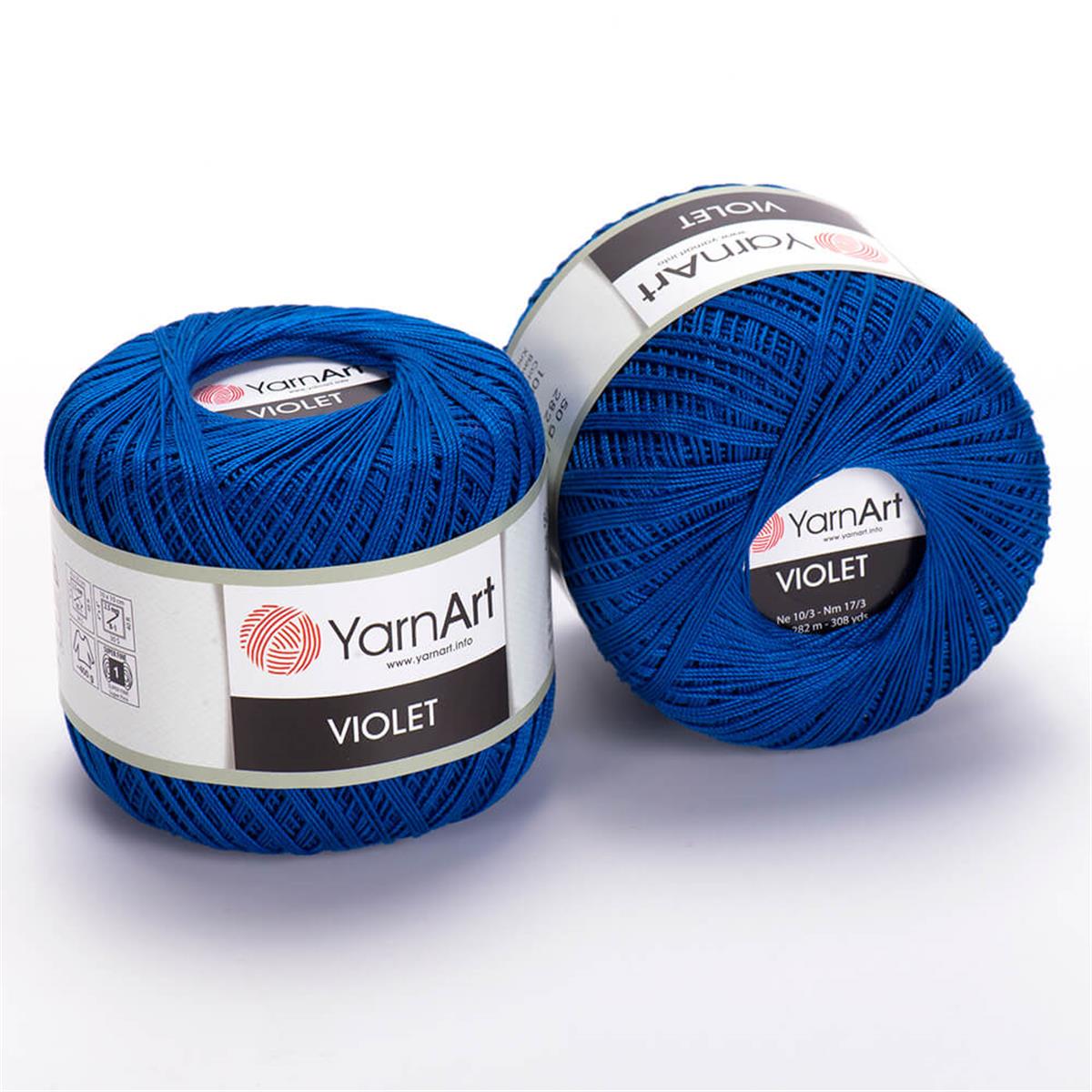 YarnArt Violet Yarn 50g 4915 – 100% Mercerized Cotton Lace Yarn for Amigurumi, Crochet & Fine Knitting
