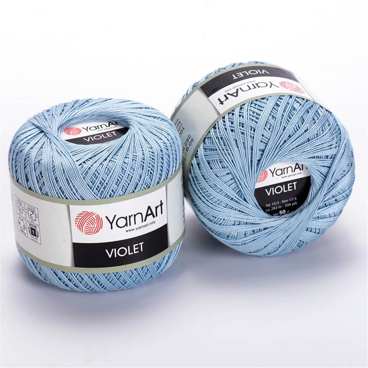 YarnArt Violet Yarn 50g 4917 – 100% Mercerized Cotton Lace Yarn for Amigurumi, Crochet & Fine Knitting