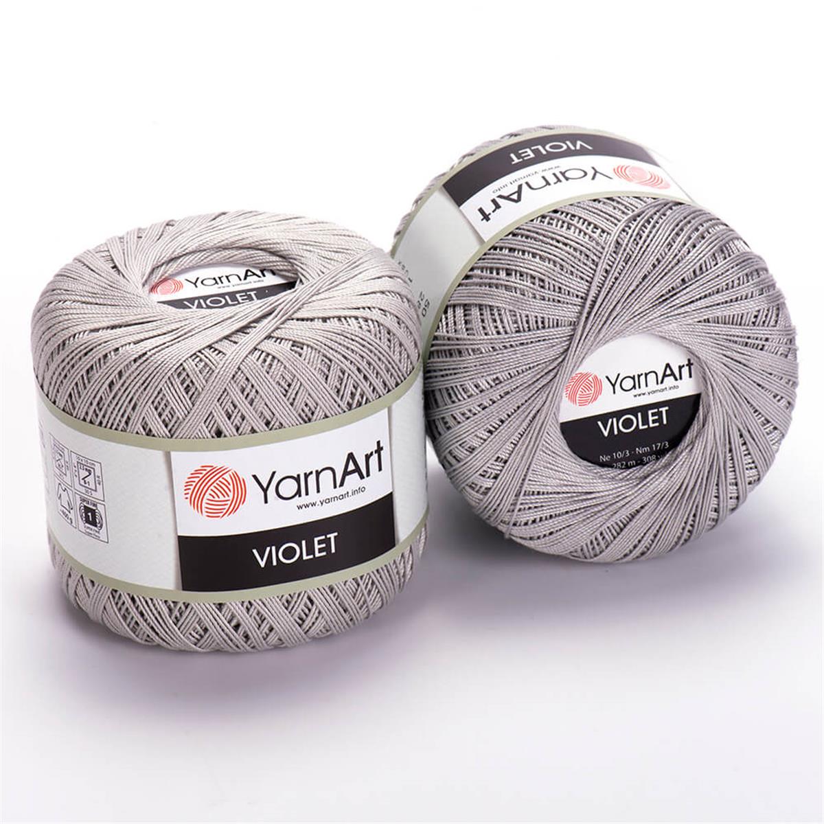 YarnArt Violet Yarn 50g 4920 – 100% Mercerized Cotton Lace Yarn for Amigurumi, Crochet & Fine Knitting