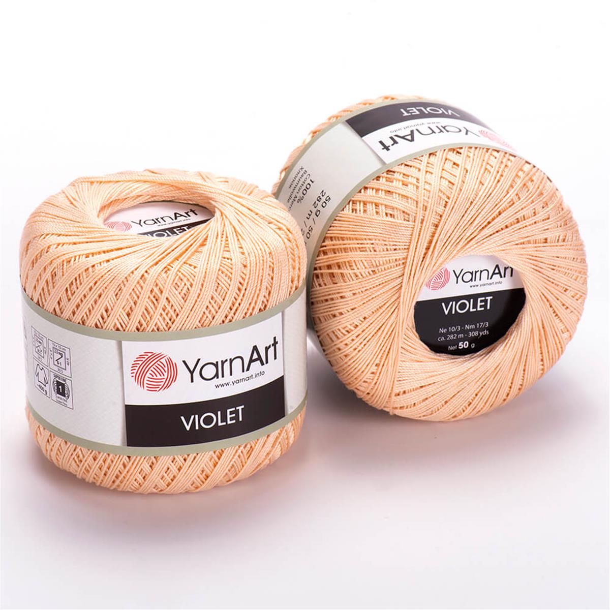 YarnArt Violet Yarn 50g 5303 – 100% Mercerized Cotton Lace Yarn for Amigurumi, Crochet & Fine Knitting