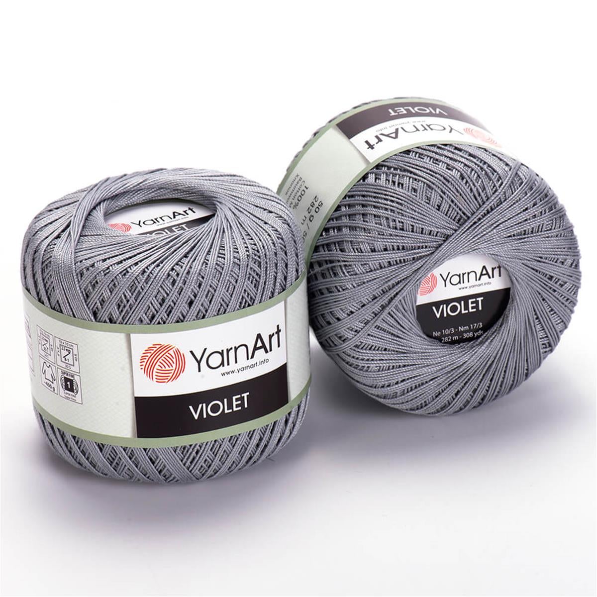 YarnArt Violet Yarn 50g 5326 – 100% Mercerized Cotton Lace Yarn for Amigurumi, Crochet & Fine Knitting