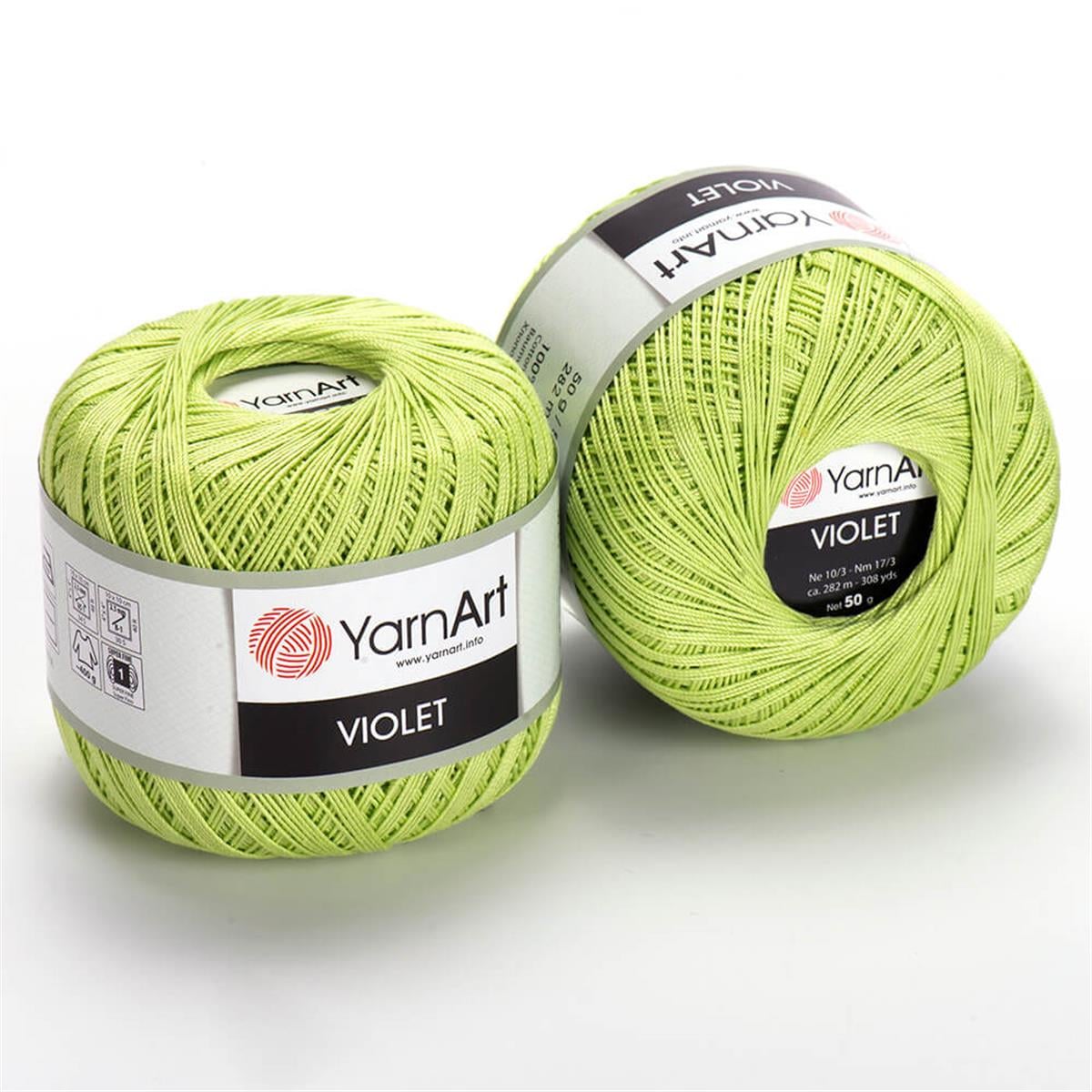 YarnArt Violet Yarn 50g 5352 – 100% Mercerized Cotton Lace Yarn for Amigurumi, Crochet & Fine Knitting