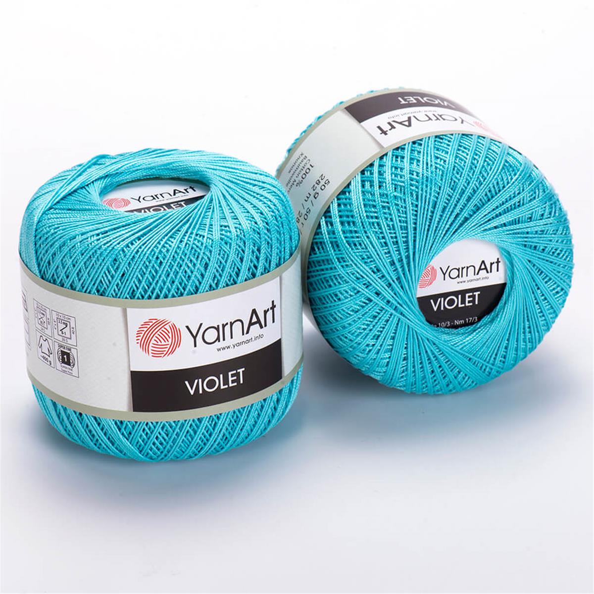 YarnArt Violet Yarn 50g 5353 – 100% Mercerized Cotton Lace Yarn for Amigurumi, Crochet & Fine Knitting