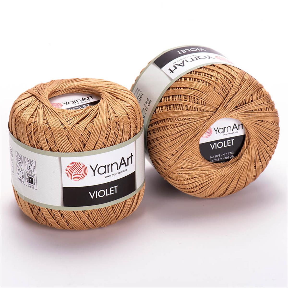 YarnArt Violet Yarn 50g 5529 – 100% Mercerized Cotton Lace Yarn for Amigurumi, Crochet & Fine Knitting