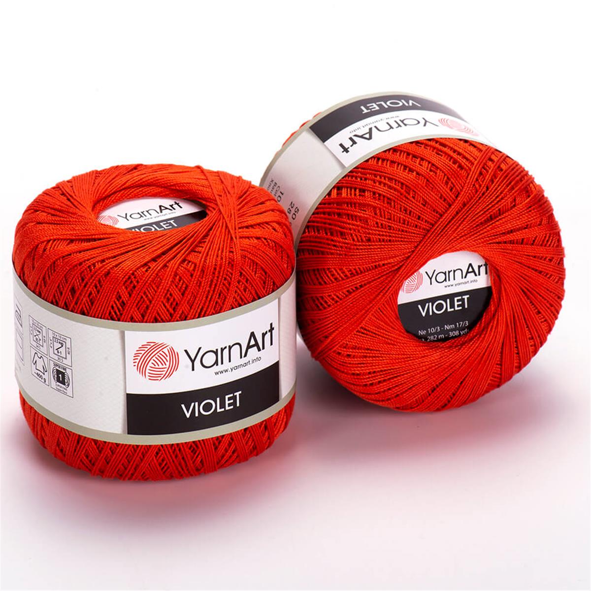 YarnArt Violet Yarn 50g 5535 – 100% Mercerized Cotton Lace Yarn for Amigurumi, Crochet & Fine Knitting