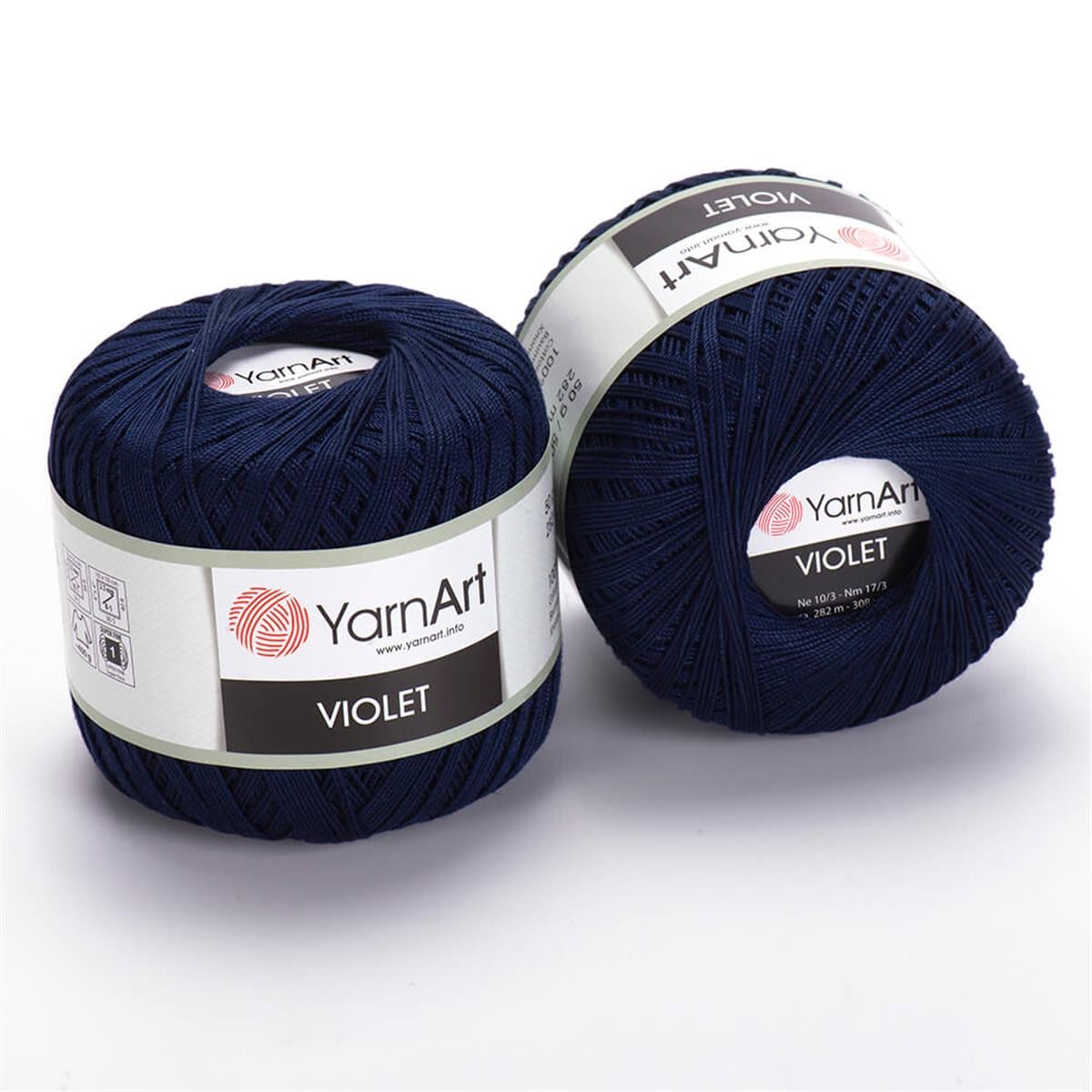 YarnArt Violet Yarn 50g 66 – 100% Mercerized Cotton Lace Yarn for Amigurumi, Crochet & Fine Knitting