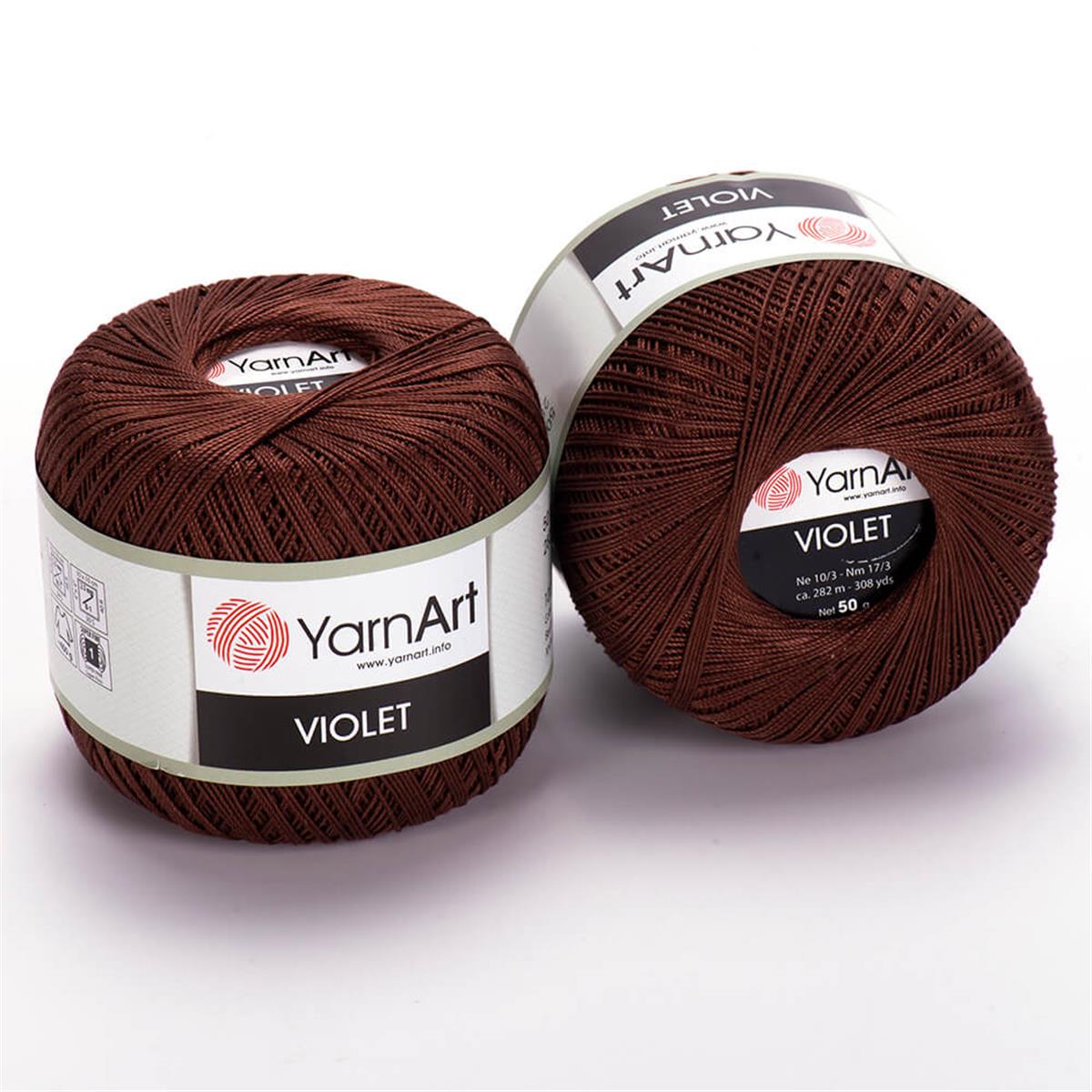 YarnArt Violet Yarn 50g 77 – 100% Mercerized Cotton Lace Yarn for Amigurumi, Crochet & Fine Knitting