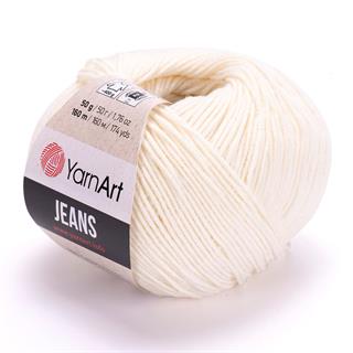 YarnArt Jeans 50g 03 Cream – Soft Cotton Acrylic Yarn for Amigurumi & Crochet (160m)