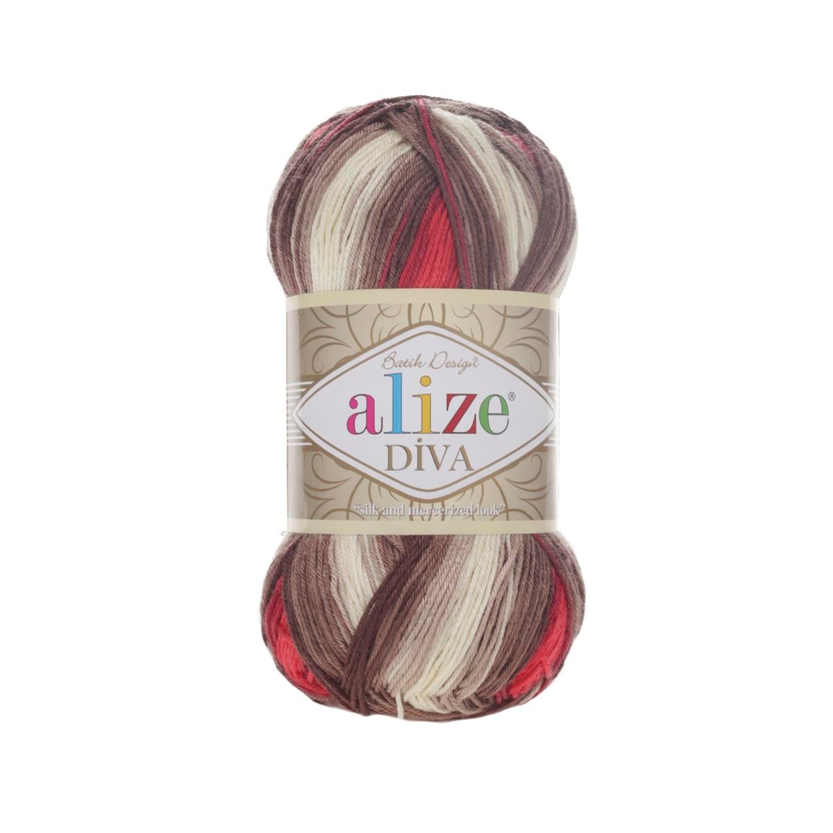Alize Diva Batik Yarn 100g 4574 – Ombre Microfiber Acrylic Yarn for Knitting & Crochet Projects