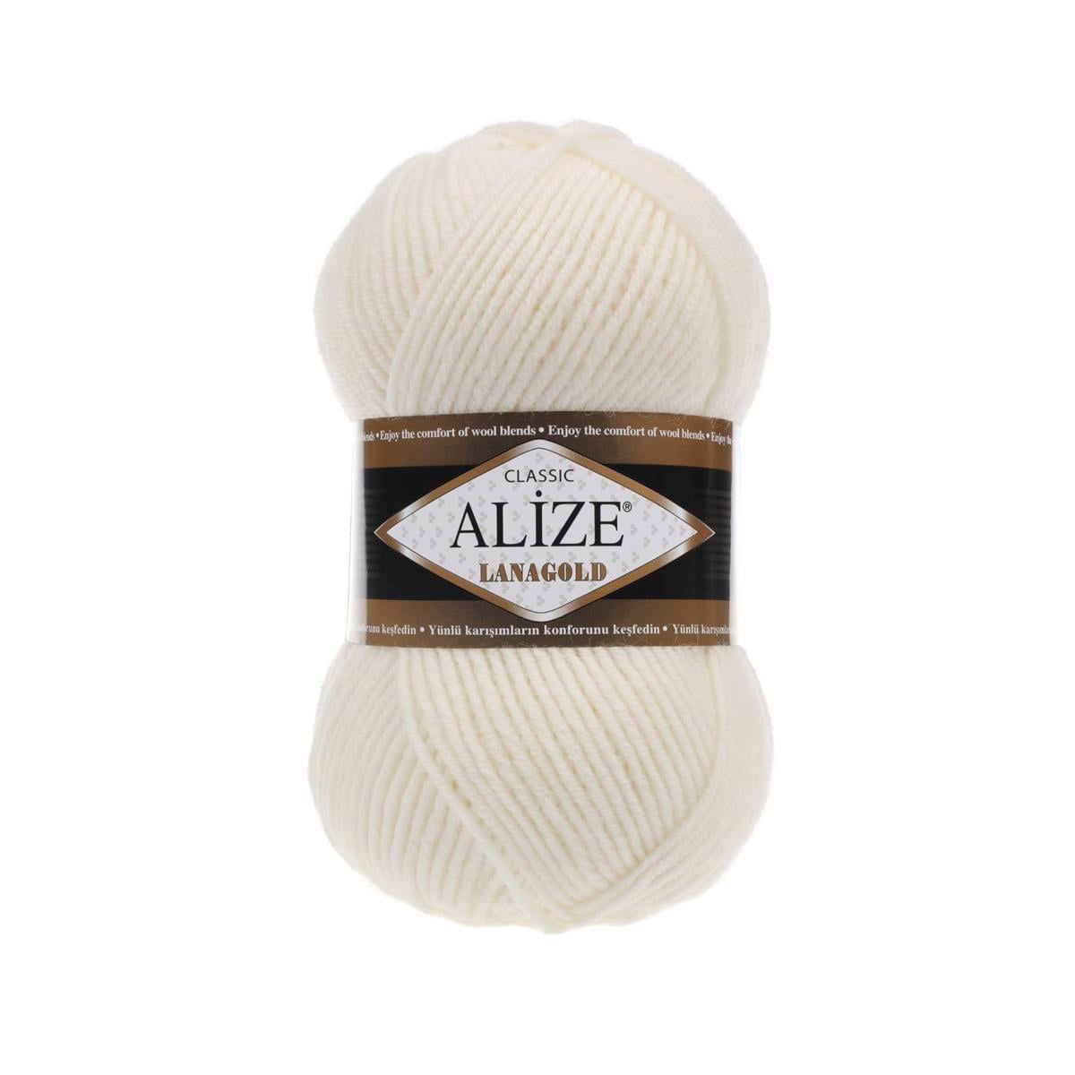 Alize Lanagold Classic Yarn 100g 62 – Wool Blend Yarn for Knitting & Crochet Projects