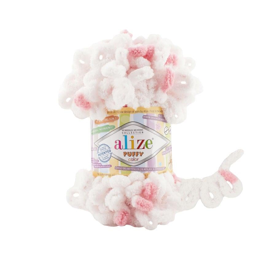 Alize Puffy Color Loop Yarn 100g 6492 – Soft Loop Yarn for Hand Knitting Blankets, Scarves & Baby Projects