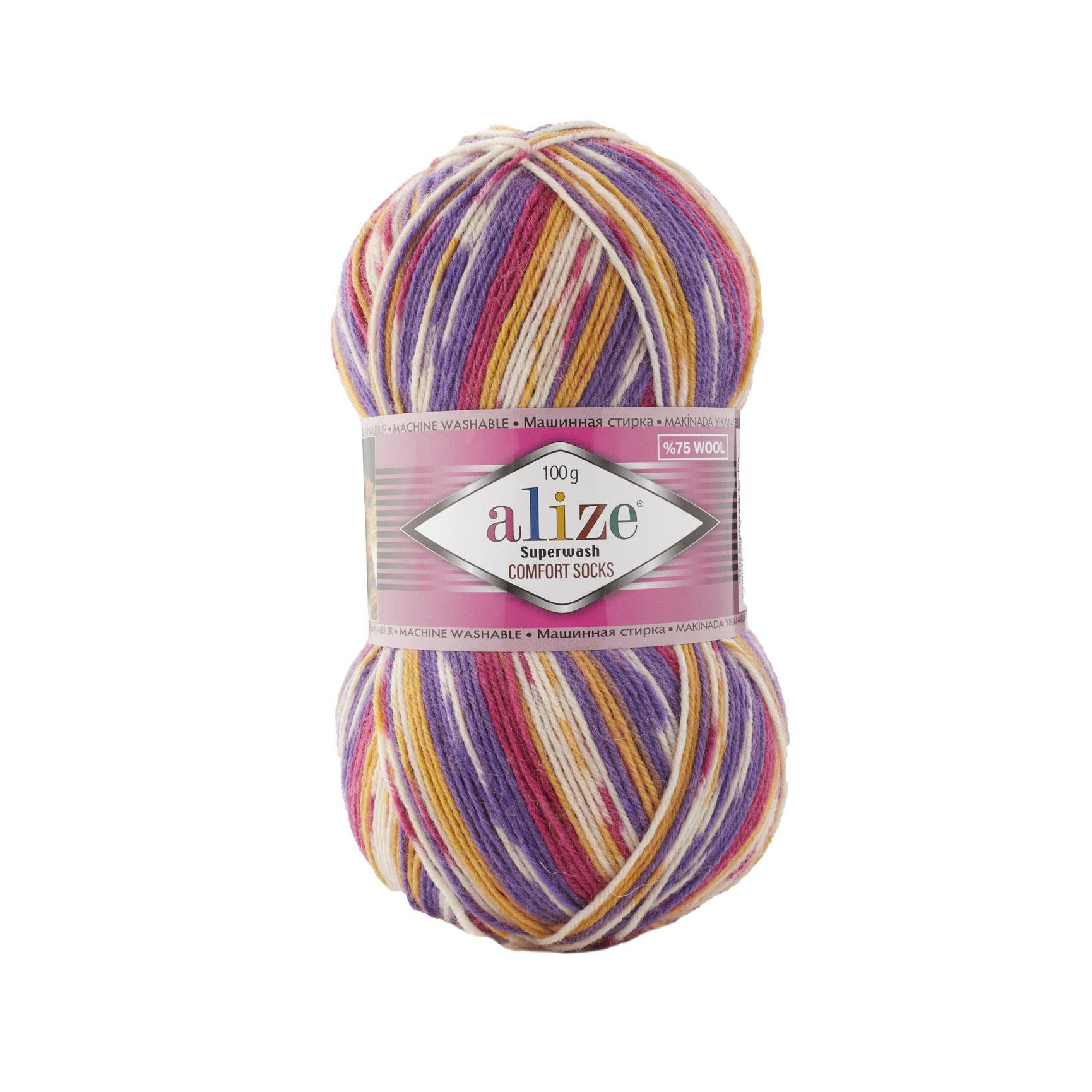 Alize Superwash Comfort Socks Yarn 100g 7655