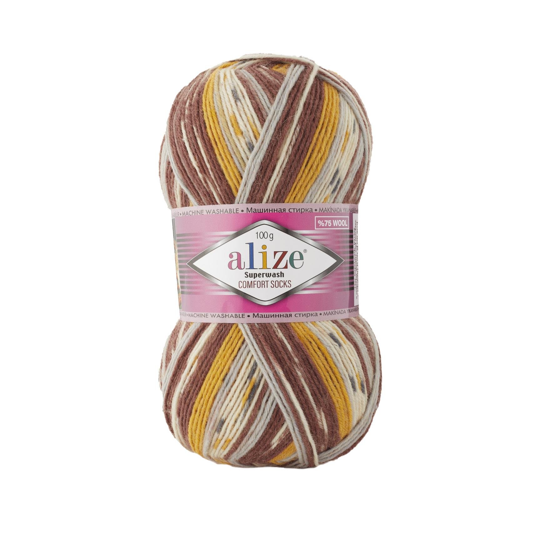 Alize Superwash Comfort Socks Yarn 100g 7652