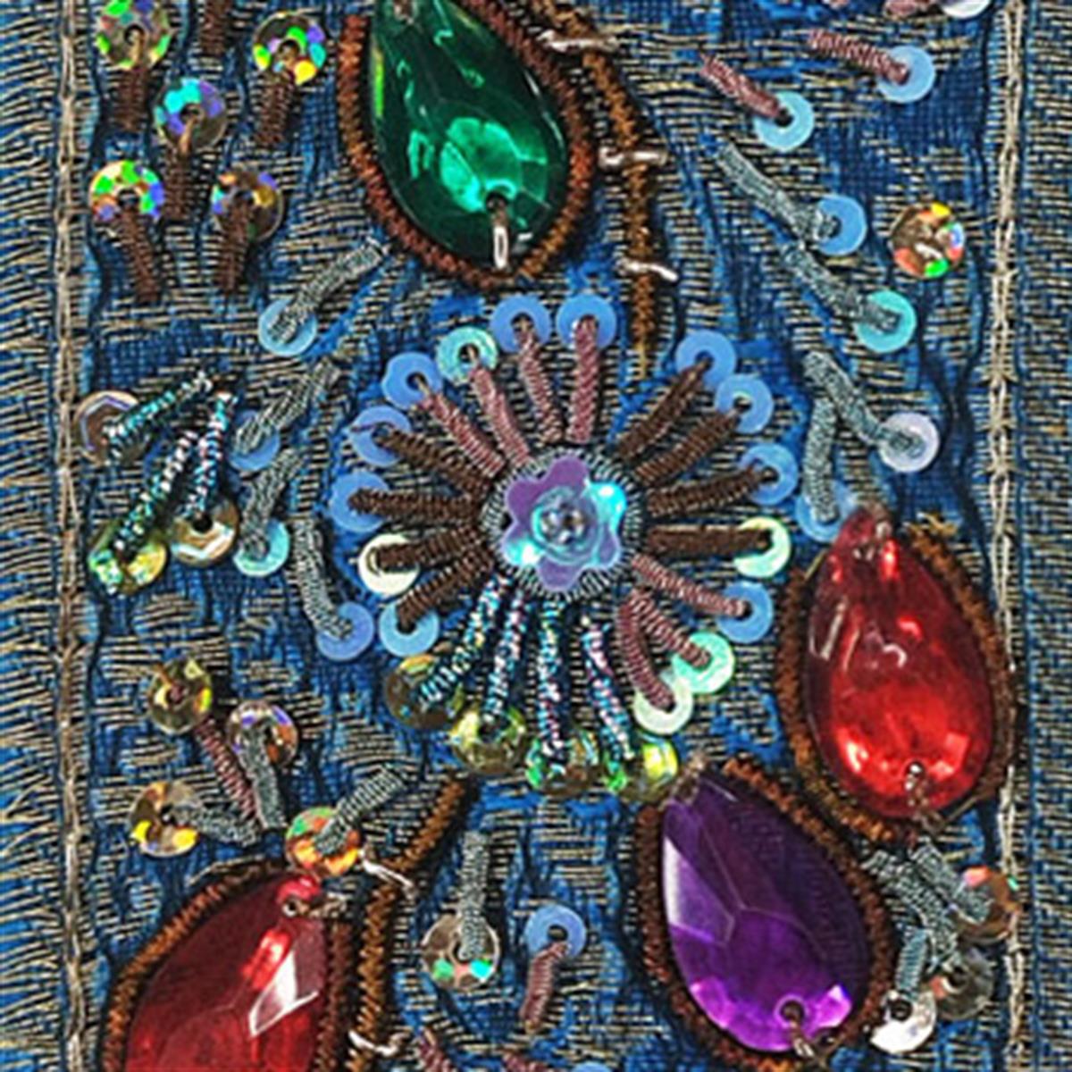 Bead Embroidered Boho Lace Trim – Handmade Bohemian Decorative Lace, 3 Styles, 1 Meter
