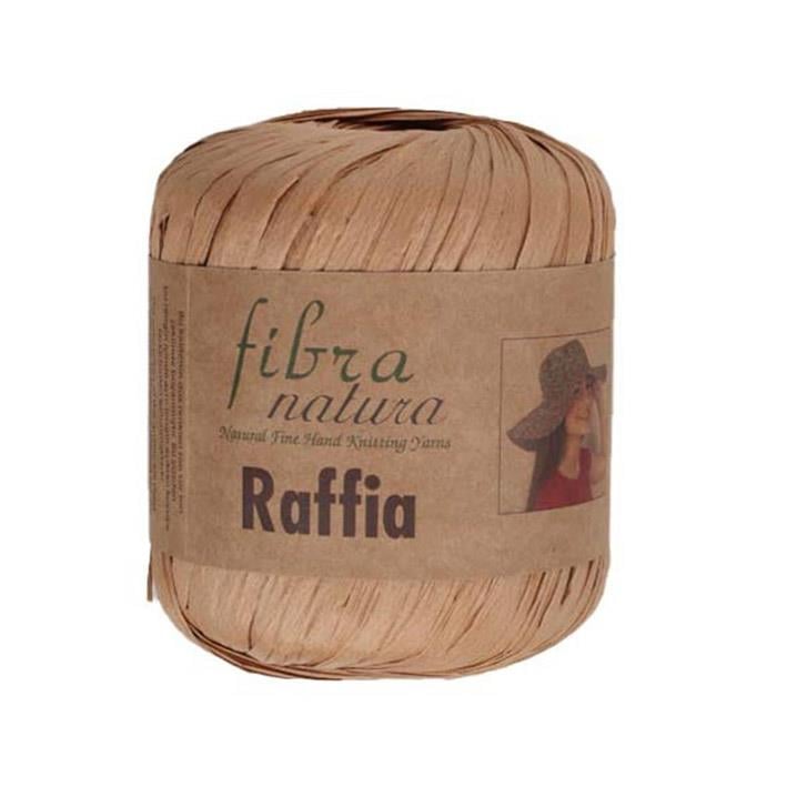 Fibra Natura Raffia Yarn 40g 14 – Natural Paper Raffia Yarn for Bags, Hats & Summer Crochet Projects