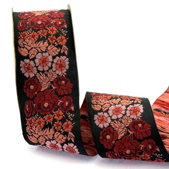 Flowers Border Pink Red