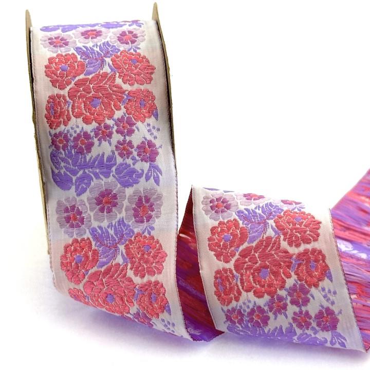 Flowers Border Pink Yellow