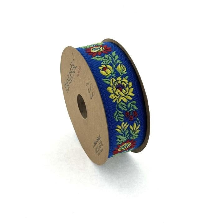 Flowers Border Red Blue