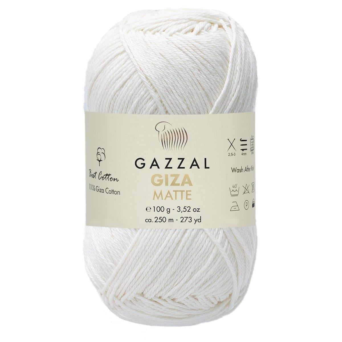 Gazzal Giza Matte Yarn 100g 5551 – Matte Egyptian Cotton Yarn for Crochet, Knitting & Summer Projects