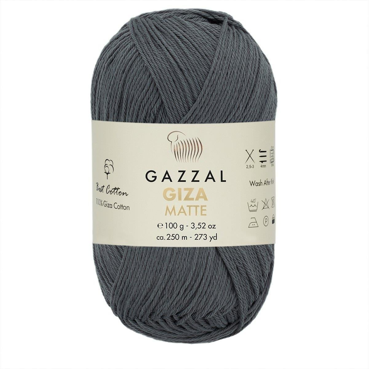 Gazzal Giza Matte Yarn 100g 5555 – Matte Egyptian Cotton Yarn for Crochet, Knitting & Summer Projects