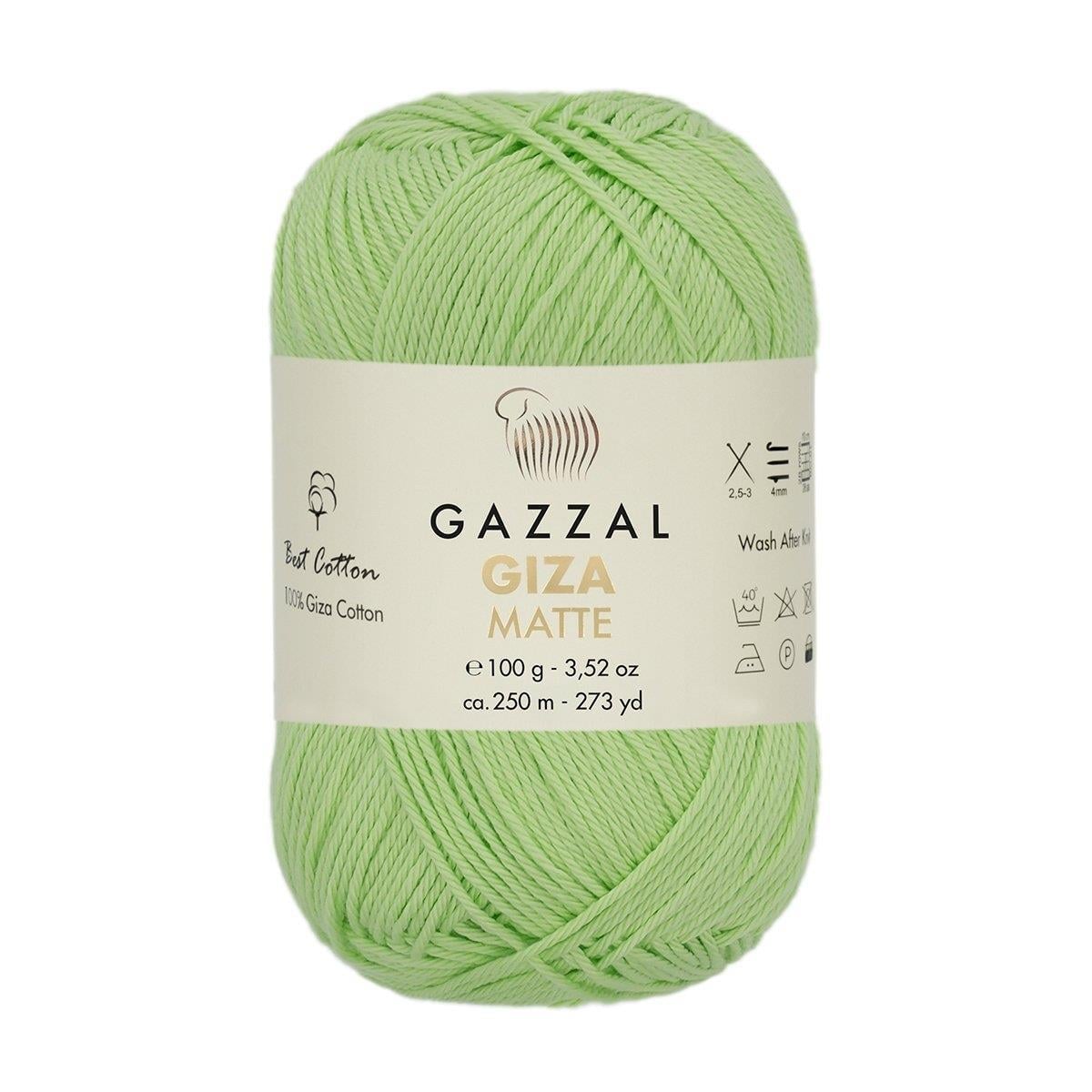 Gazzal Giza Matte Yarn 100g 5558 – Matte Egyptian Cotton Yarn for Crochet, Knitting & Summer Projects