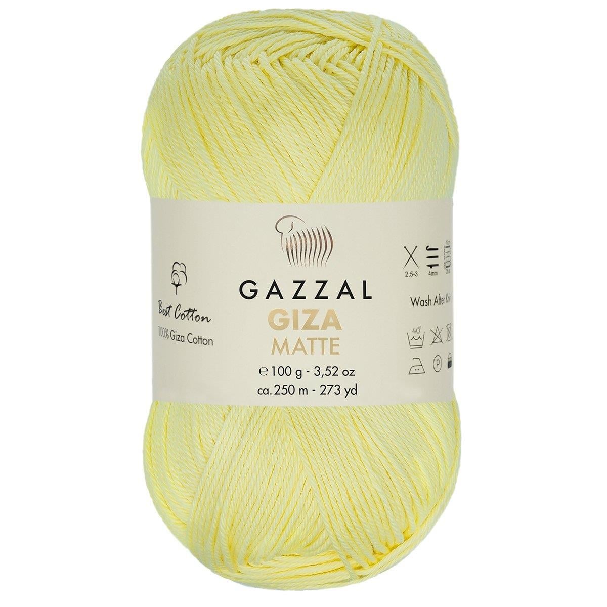 Gazzal Giza Matte Yarn 100g 5559 – Matte Egyptian Cotton Yarn for Crochet, Knitting & Summer Projects