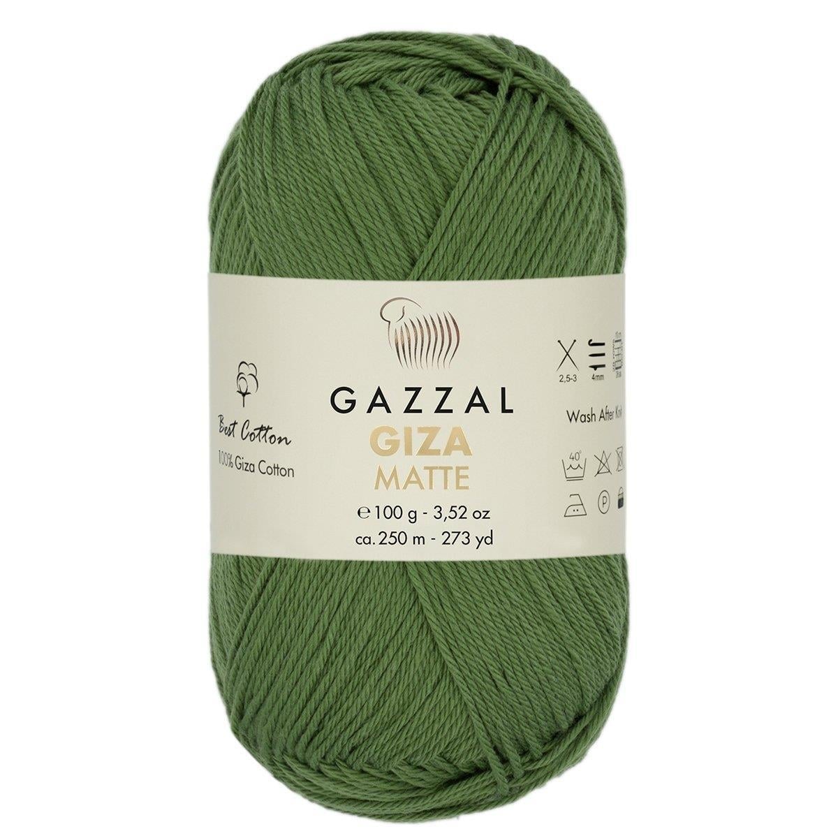 Gazzal Giza Matte Yarn 100g 5562 – Matte Egyptian Cotton Yarn for Crochet, Knitting & Summer Projects