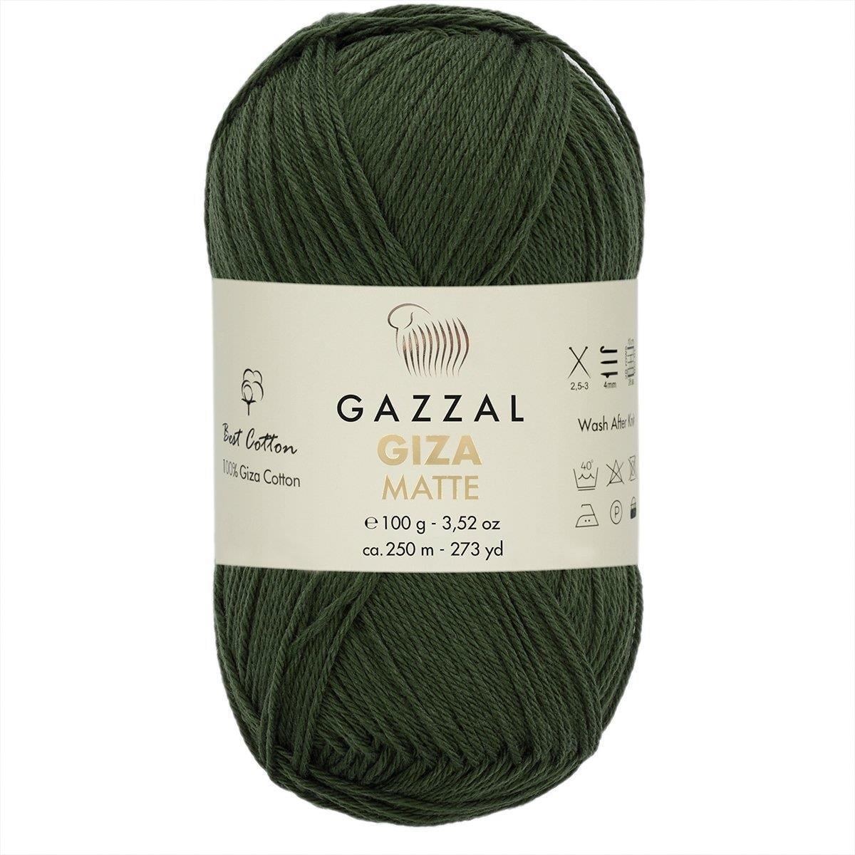 Gazzal Giza Matte Yarn 100g 5563 – Matte Egyptian Cotton Yarn for Crochet, Knitting & Summer Projects