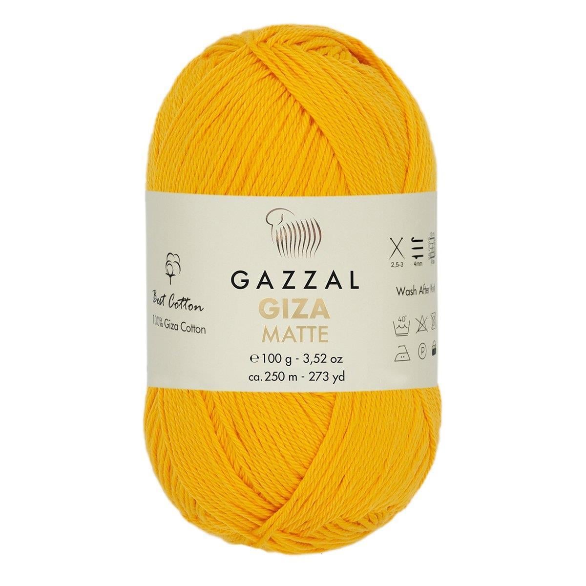 Gazzal Giza Matte Yarn 100g 5564 – Matte Egyptian Cotton Yarn for Crochet, Knitting & Summer Projects