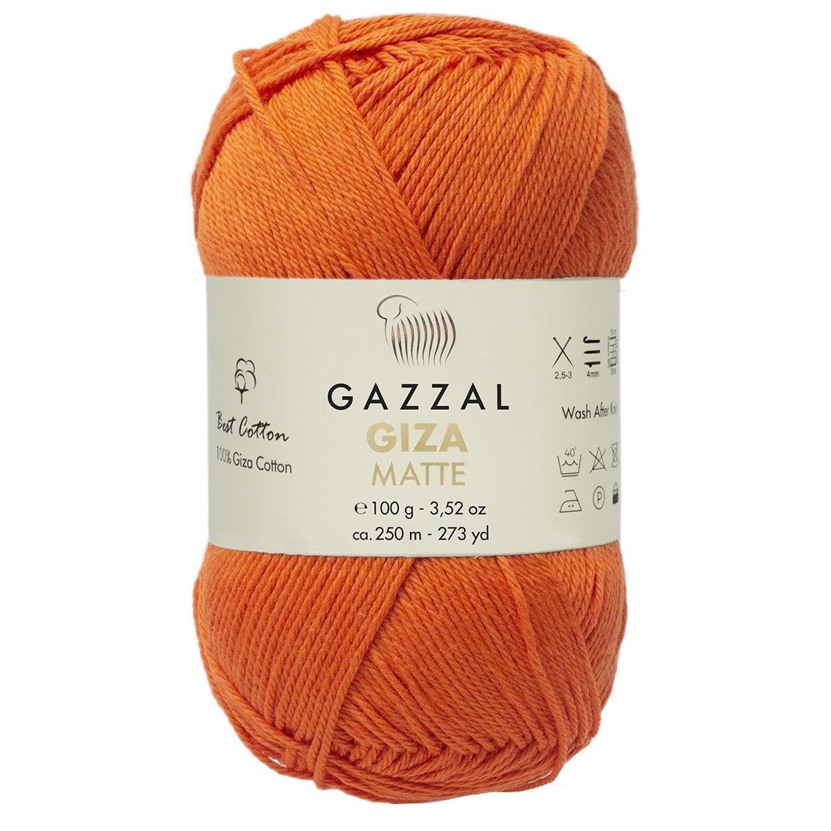 Gazzal Giza Matte Yarn 100g 5565 – Matte Egyptian Cotton Yarn for Crochet, Knitting & Summer Projects