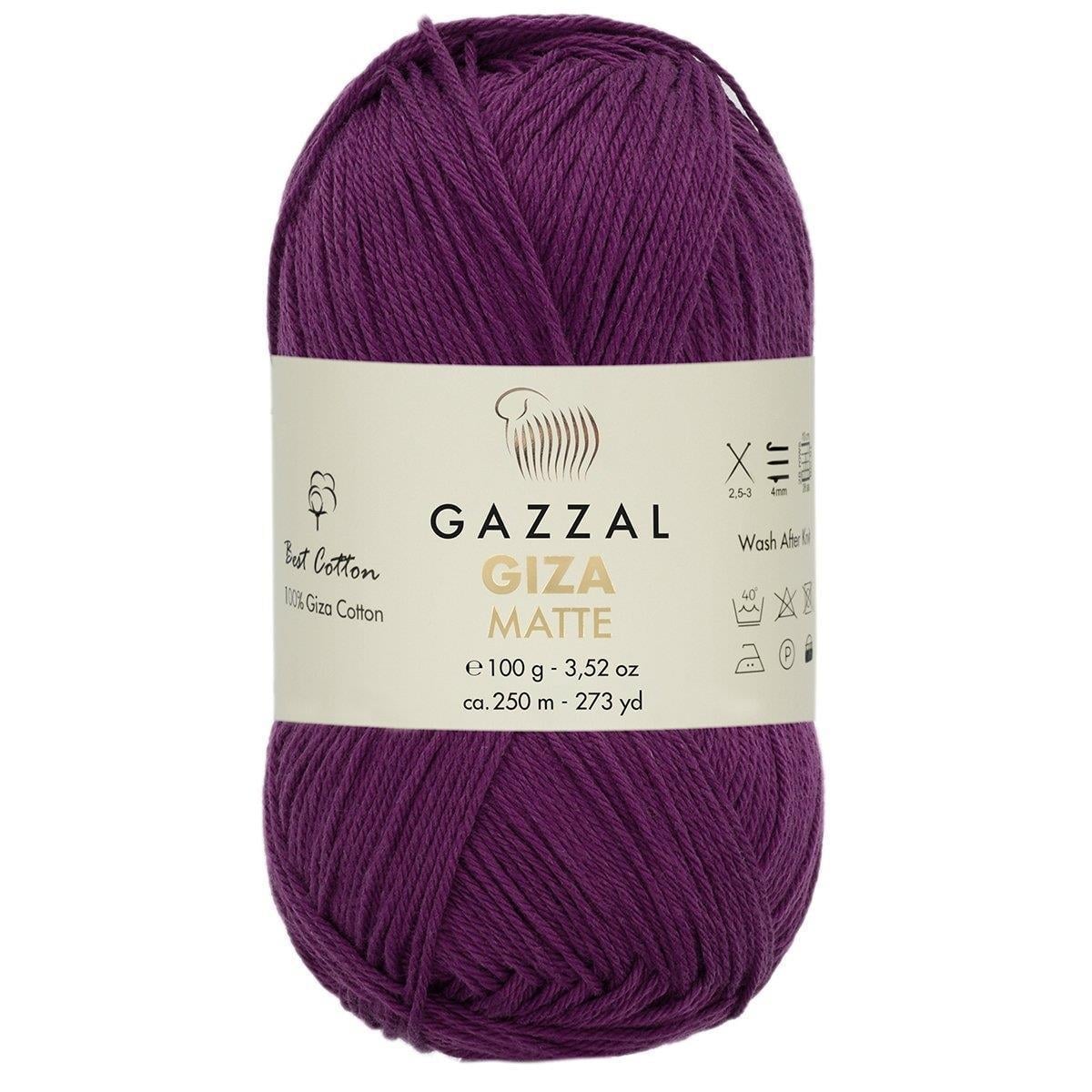 Gazzal Giza Matte Yarn 100g 5567 – Matte Egyptian Cotton Yarn for Crochet, Knitting & Summer Projects