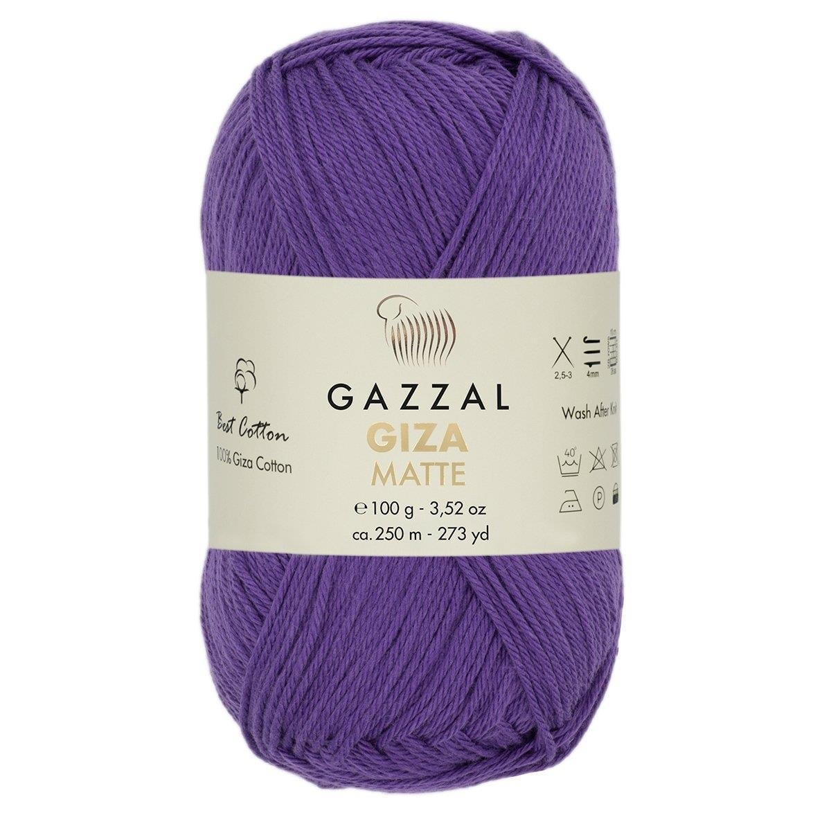 Gazzal Giza Matte Yarn 100g 5568 – Matte Egyptian Cotton Yarn for Crochet, Knitting & Summer Projects