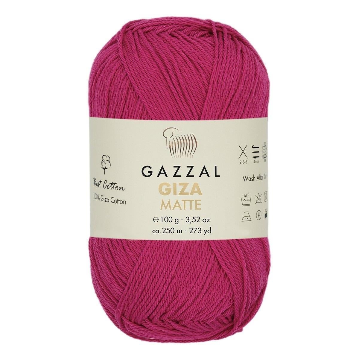 Gazzal Giza Matte Yarn 100g 5569 – Matte Egyptian Cotton Yarn for Crochet, Knitting & Summer Projects