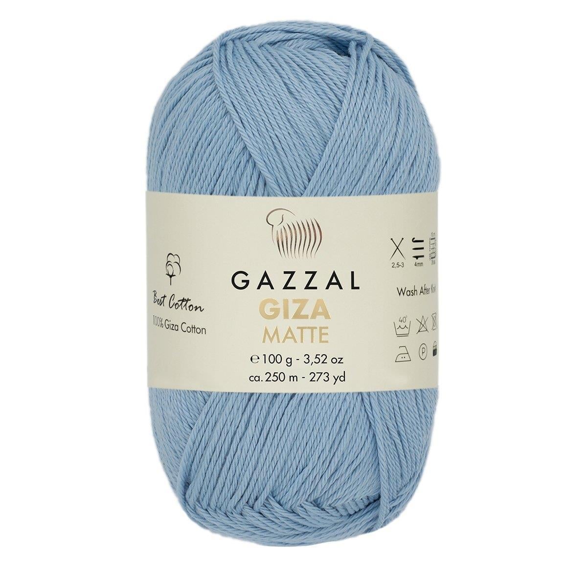 Gazzal Giza Matte Yarn 100g 5574 – Matte Egyptian Cotton Yarn for Crochet, Knitting & Summer Projects