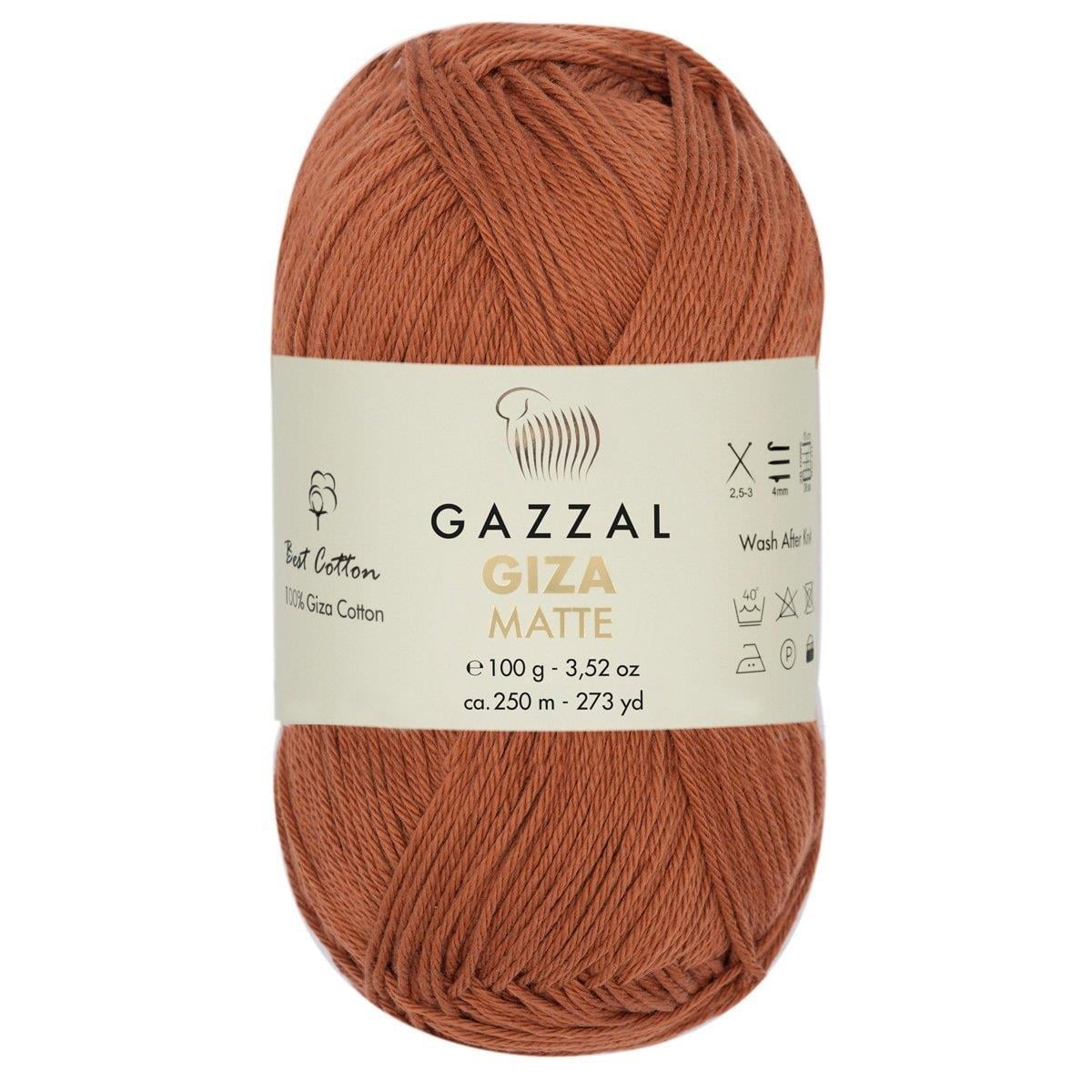 Gazzal Giza Matte Yarn 100g 5584 – Matte Egyptian Cotton Yarn for Crochet, Knitting & Summer Projects