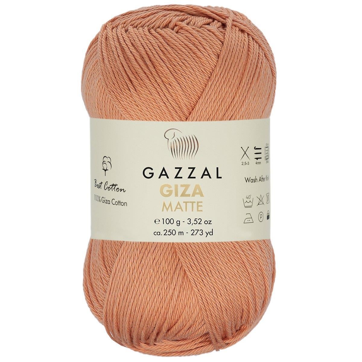 Gazzal Giza Matte Yarn 100g 5593 – Matte Egyptian Cotton Yarn for Crochet, Knitting & Summer Projects