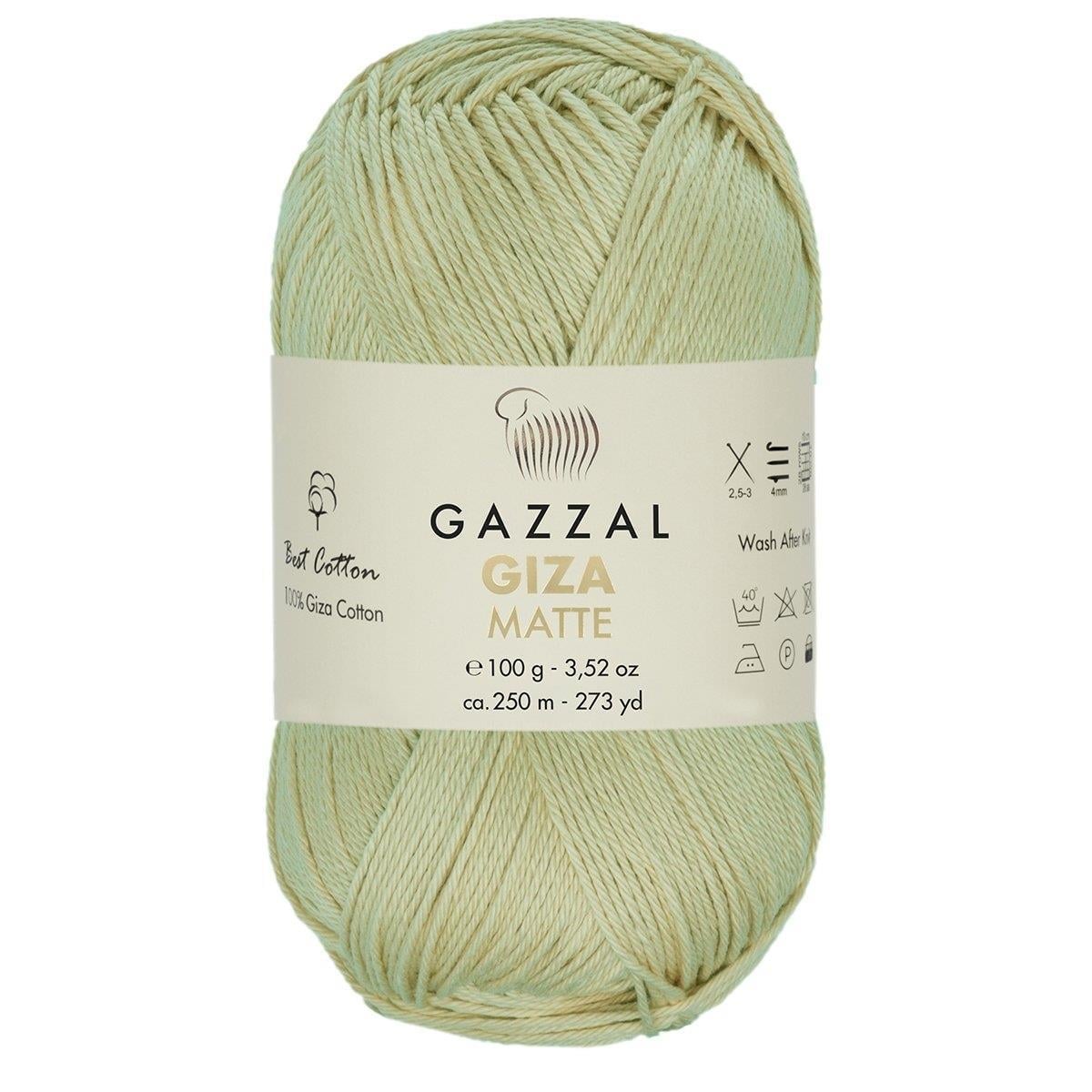 Gazzal Giza Matte Yarn 100g 5594 – Matte Egyptian Cotton Yarn for Crochet, Knitting & Summer Projects