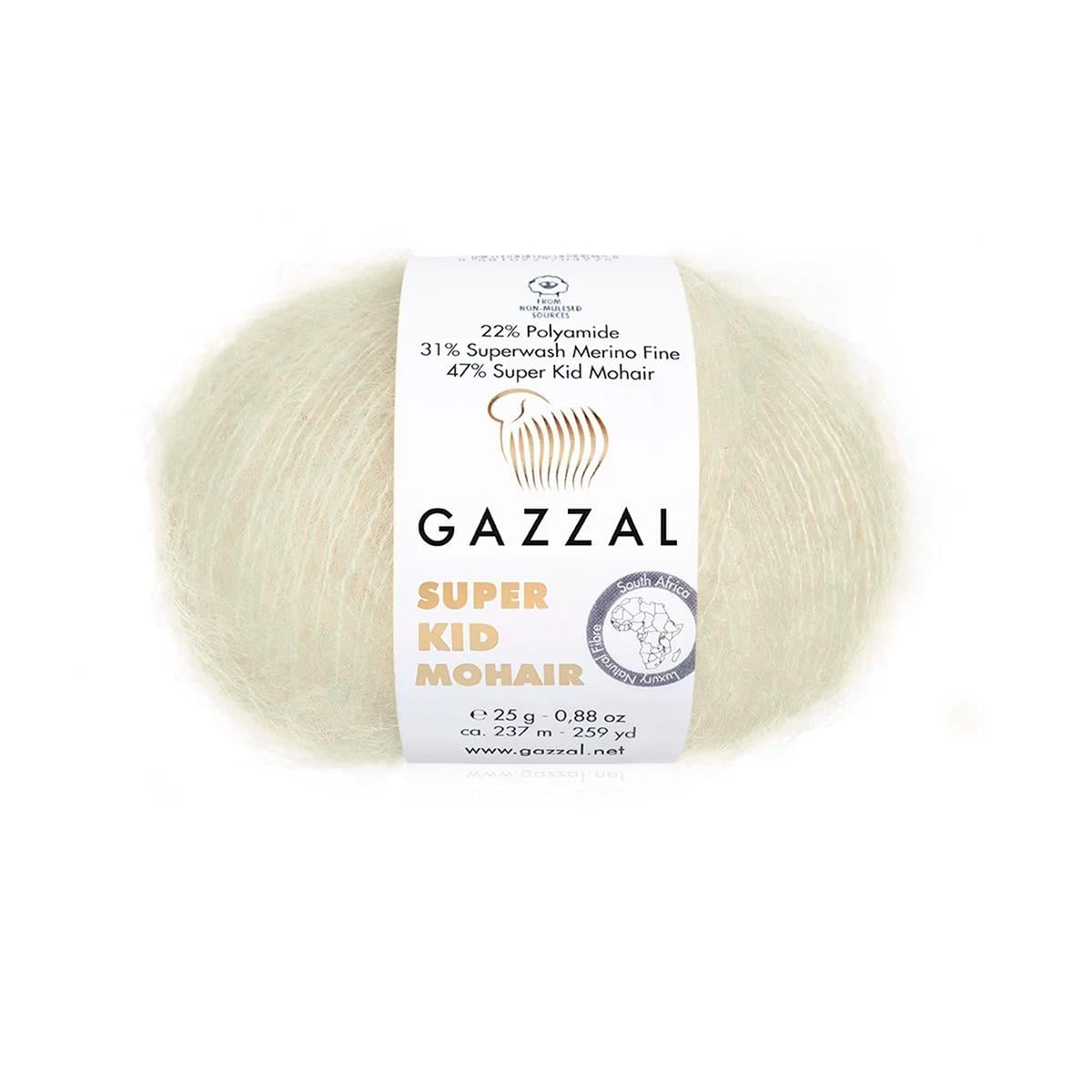 Gazzal Super Kid Mohair Yarn – Luxury Mohair Merino Blend Lace Yarn for Knitting & Crochet 25g