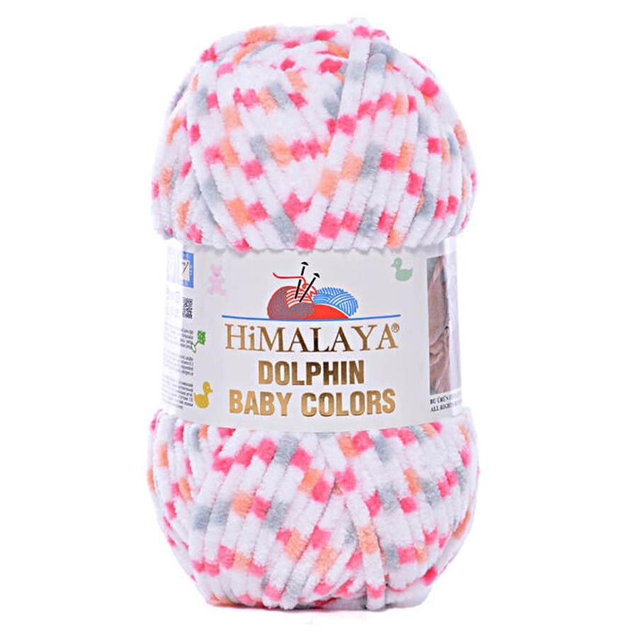 Himalaya Dolphin Baby Color Yarn 100g 420 – Multicolor Super Soft Velvet Chenille Yarn for Baby Knitting, Amigurumi, Crochet & Plush Projects
