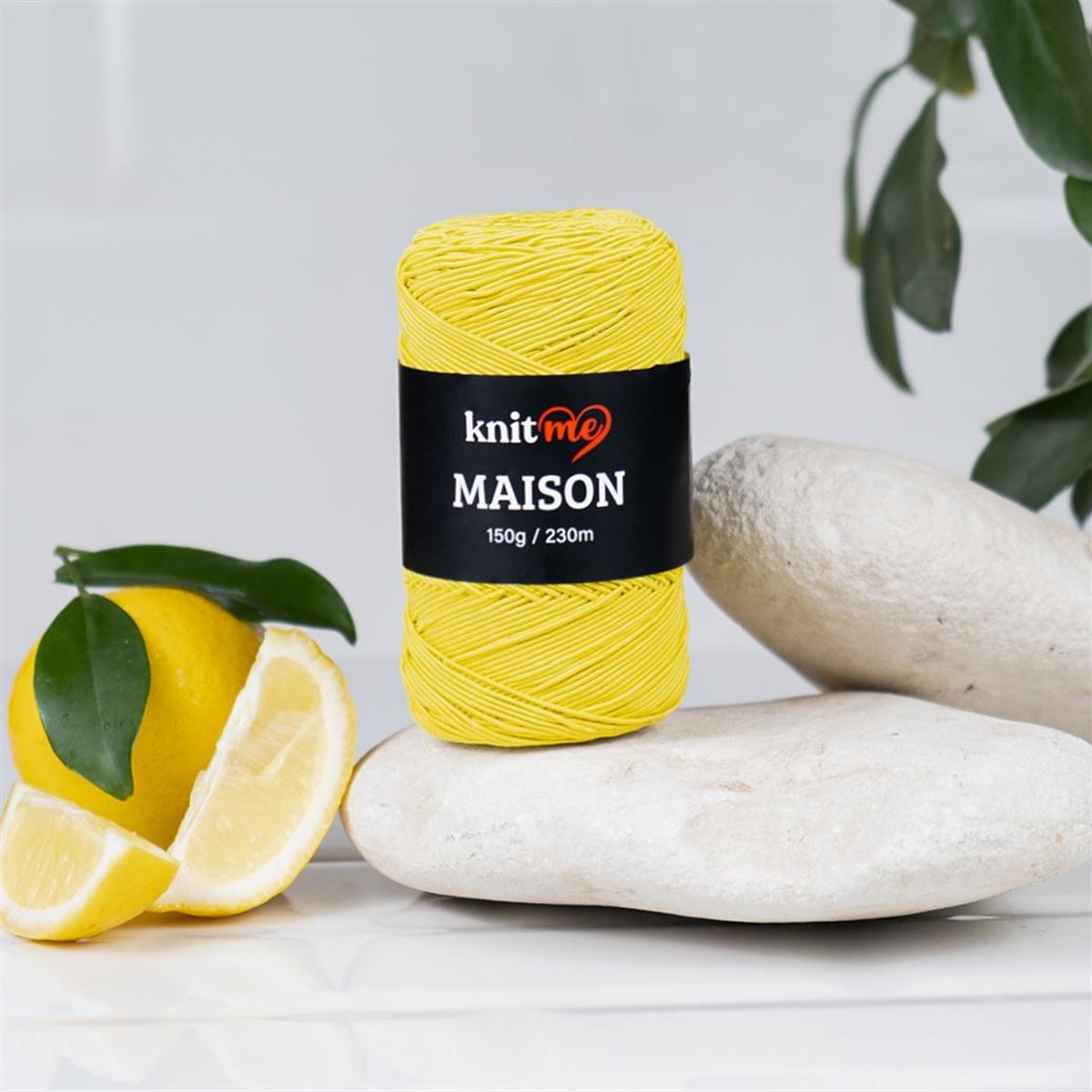 Knit Me Maison Yarn – Worsted Weight Crochet & Knitting Yarn for Bags & Home Décor 150g