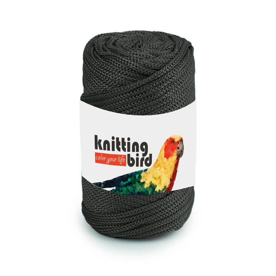Knitting Bird Polyester Macrame Cord 4mm 250g 12 Smoked