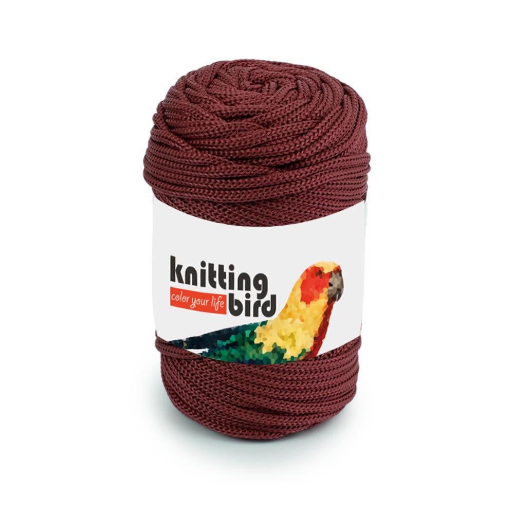Knitting Bird Polyester Macrame Cord 4mm 250g 8 Burgundy